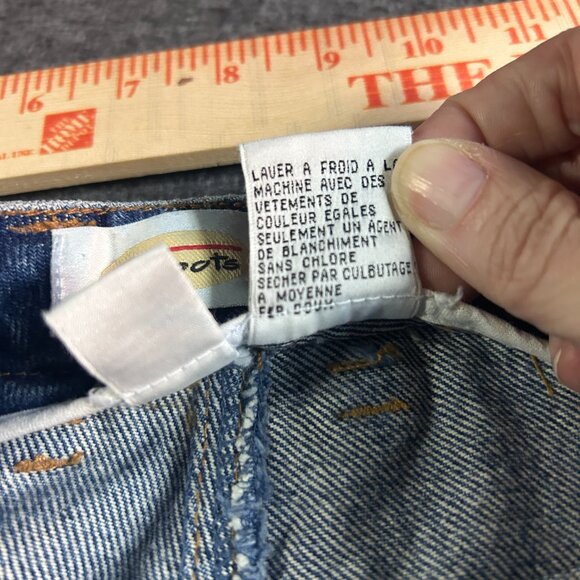 vtg womans TALBOTS Mom Jeans Sz 12 Blue High Rise 100% Cotton Straight 90s y2k - Picture 8 of 13